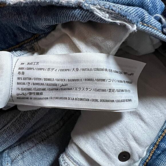 Abercrombie & Fitch The 90's Straight Ultra High Rise Jeans Size 28 Distressed - Picture 8 of 11